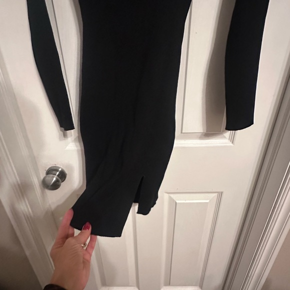Better Be Black Ribbed Bodycon Dress | Long Sleeve | Size L - Picture 4 of 6